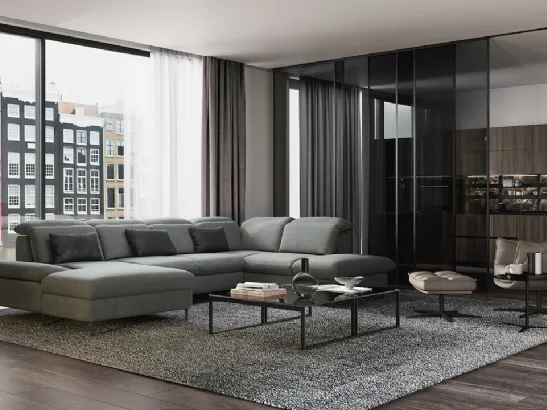 Divano con penisola Brickell di Febal Casa
