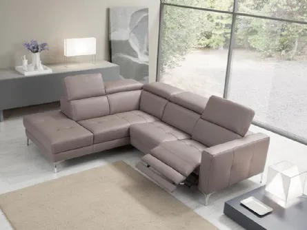 Divano relax angolare in pelle Matt di Egoitaliano