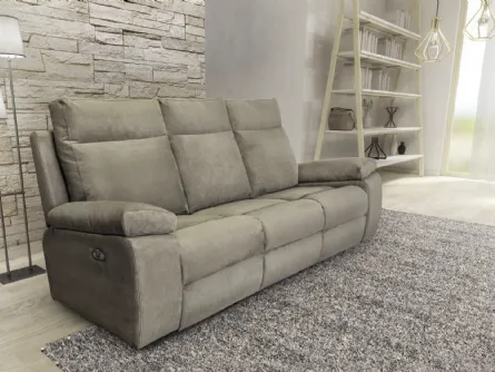 Divano lineare in tessuto antimacchia con movimento relax Urban Style SD200 di Imba Srl