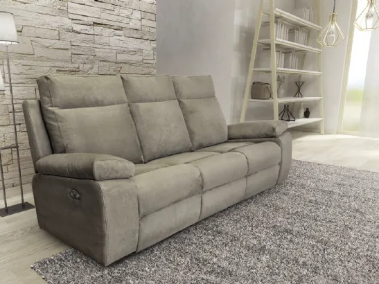 Divano lineare in tessuto antimacchia con movimento relax Urban Style SD200 di Imba Srl