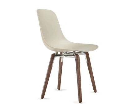 Sedia Angelica con seduta in tecnopolimero e gambe in legno Legno di Alta Corte