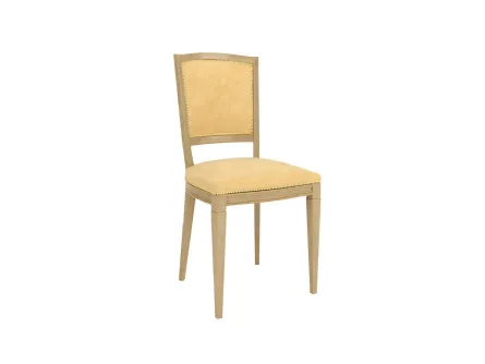 Sedia classica imbottita in tessuto con struttura in legno CO3103-P di Busatto