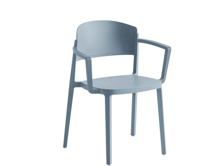 Sedia con bracciolo Greta in tecnopolimero di Alta Corte
