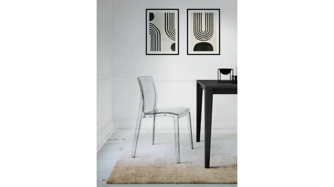 Sedia Light in policarbonato trasparente di Arredo3
