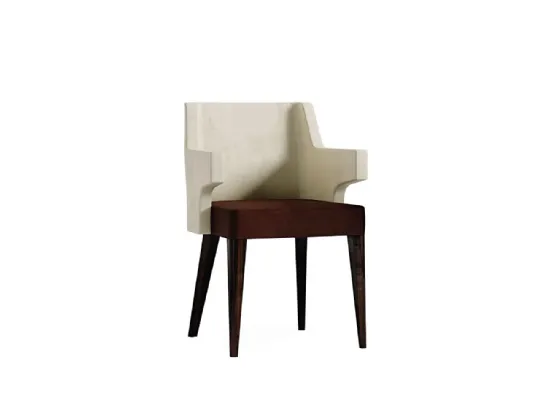Sedia di design in pelle con struttura in legno Sofia di Busatto