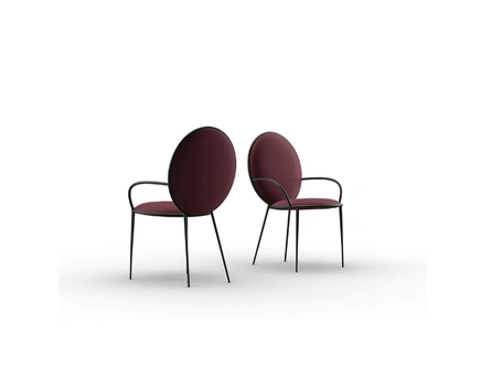 Sedia Bianca in tessuto e metallo di Zamagna