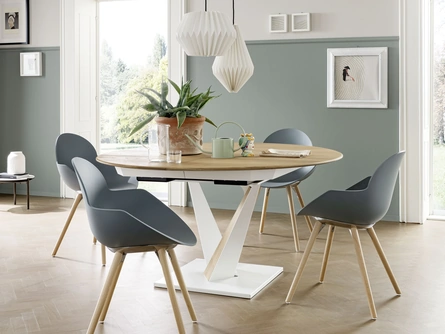 Tavolo rotondo allungabile West di Alta Corte