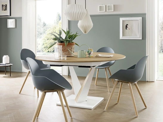 Tavolo rotondo allungabile West di Alta Corte