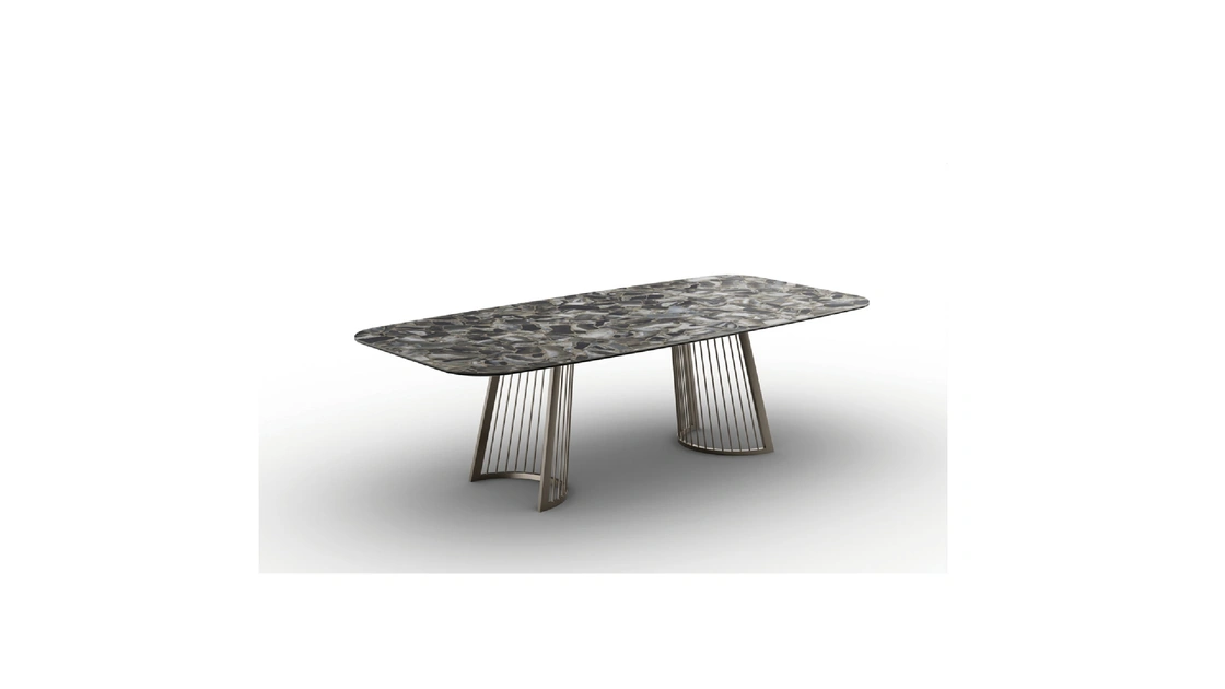 Tavolo Ettore in vetroceramica di Zamagna