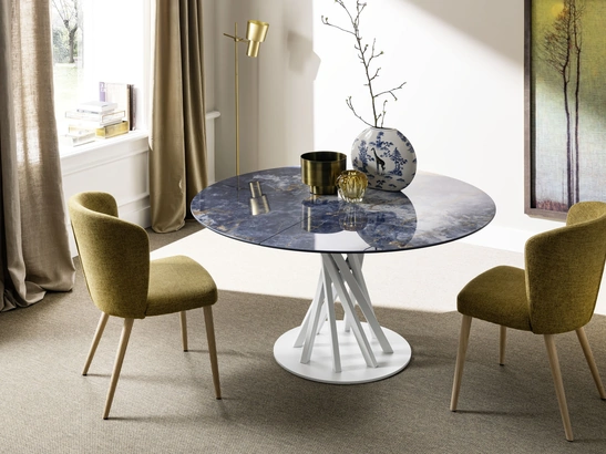 Tavolo rotondo Gemini in ceramica di Alta Corte