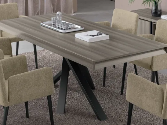 Tavolo moderno con gambe in metallo Kris di Febal