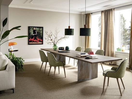 Tavolo Milano in rovere e acciaio di Alta Corte