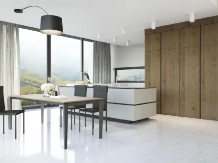 Tavolo T1518 Freccia 140 in melaminico rovere di Zamagna