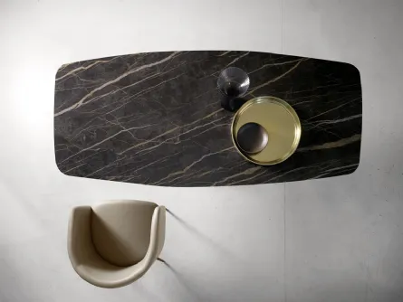 Tavolo T1339F Coast 180 in ceramica di Zamagna