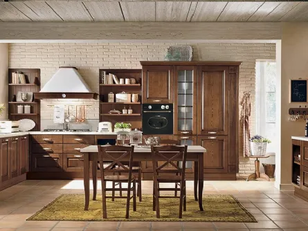 Cucina Classica angolare in legno Armonia 02 di Colombini Casa Artec