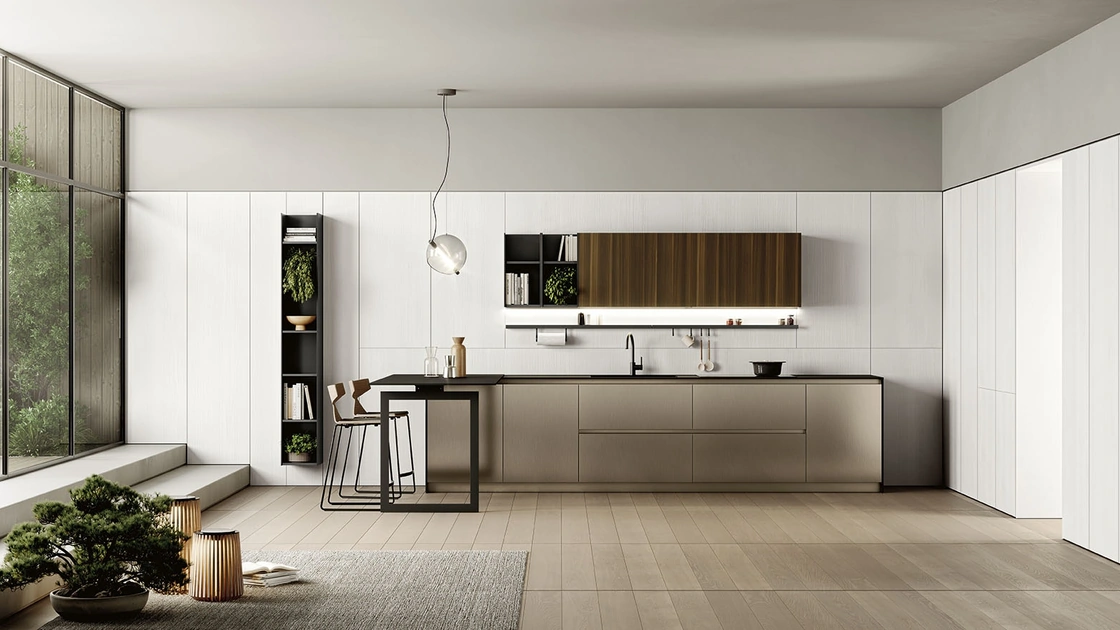 Cucina Moderna con penisola Lungomare 05 di Colombini Casa Artec