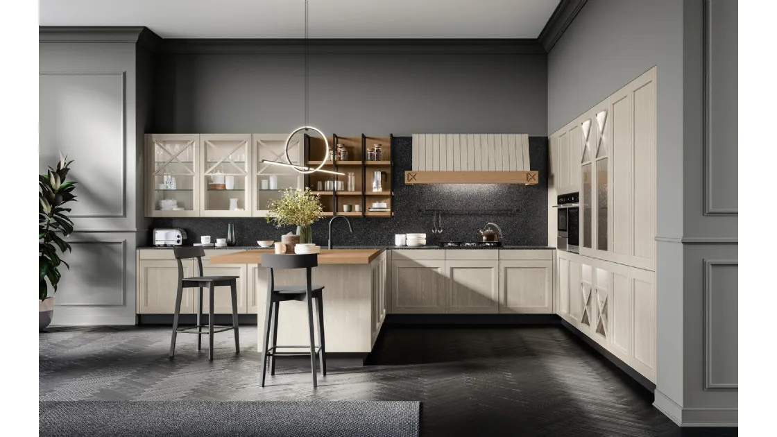 Cucina Moderna Frida 04 con penisola di Arredo3