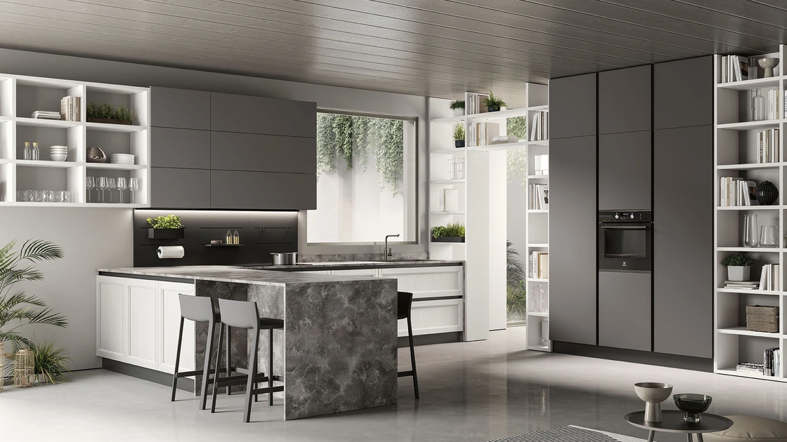 Cucina Moderna con penisola Futura 14 di Colombini Kitchen