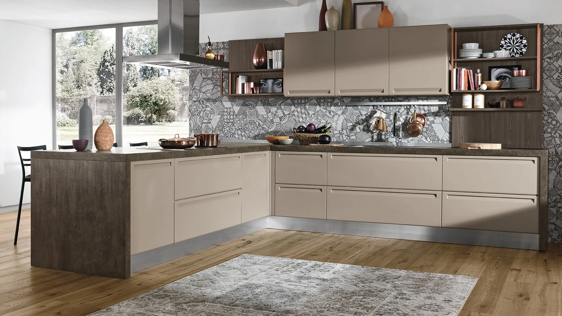 Cucina Moderna con penisola Isla 04 di Colombini Casa Artec