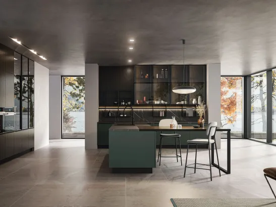 Cucina Moderna Kalì 04 con penisola di Arredo3