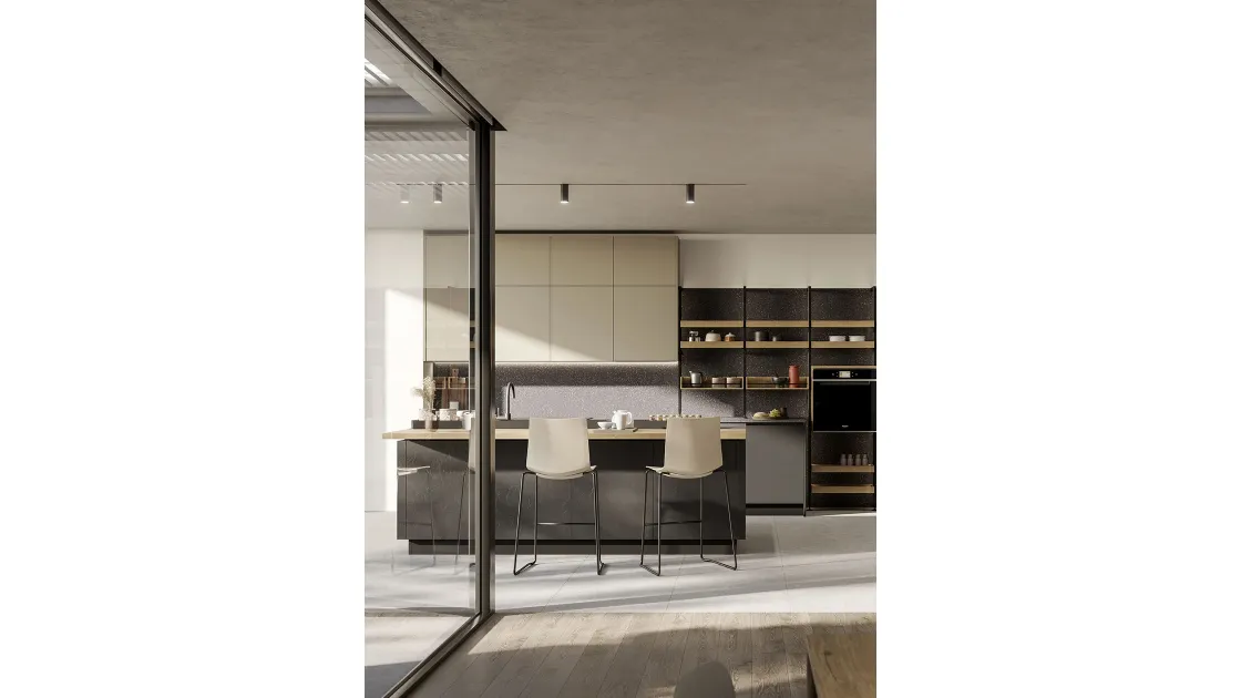 Cucina Moderna Kalì 13 con isola di Arredo3