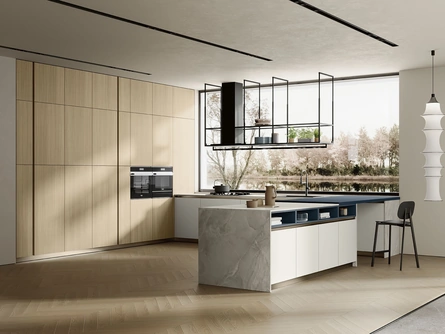 Cucina Moderna con penisola Lungomare 10 di Colombini Kitchen