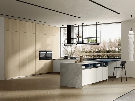 Cucina Moderna con penisola Lungomare 10 di Colombini Kitchen