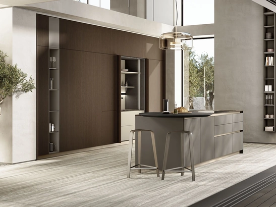 Cucina Moderna con isola Lungomare Plus Cannettato 04 di Colombini Kitchen