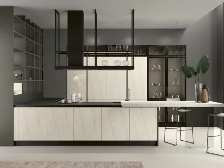 Cucina Moderna con penisola Modula Line 05 di Febal Casa