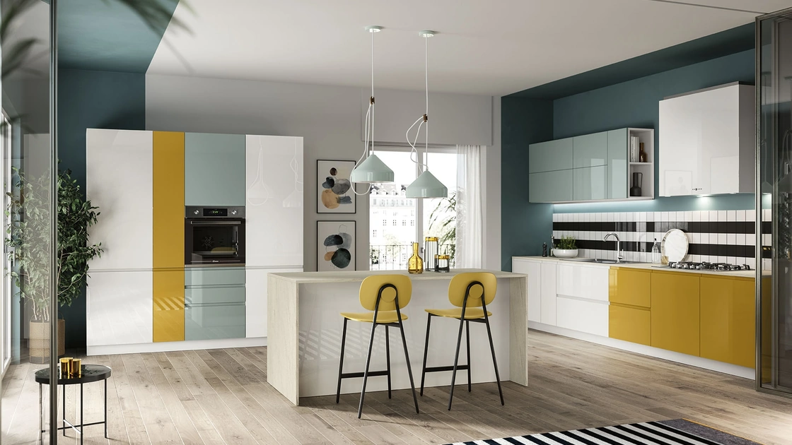 Cucina Moderna con isola Pura 03 di Colombini Casa Artec