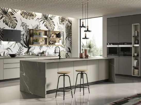 Cucina Moderna con isola Pura di Colombini Casa Artec