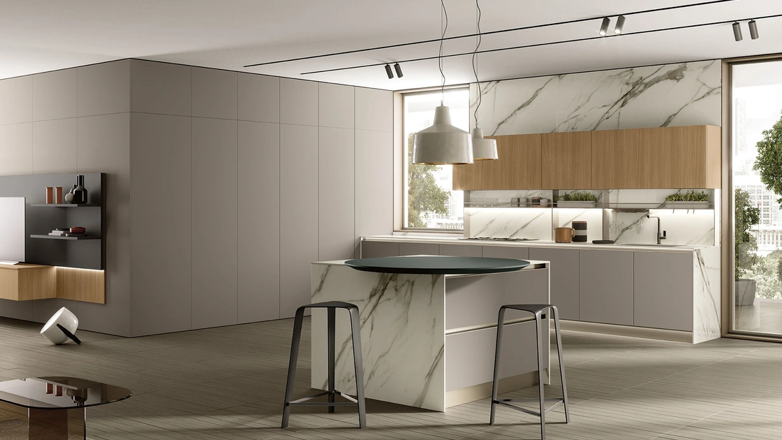 Cucina Moderna con isola Segno 04 di Colombini Casa Artec