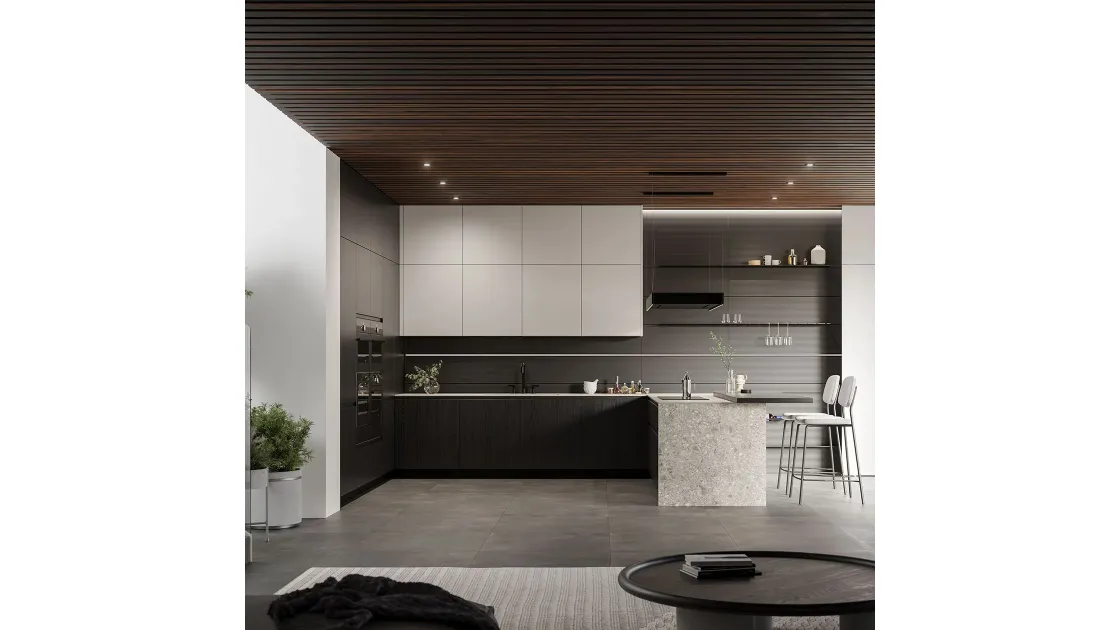 Cucina Moderna Wega 01 con penisola di Arredo3